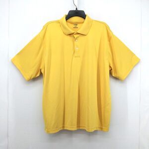 Links Edition Polo Shirt Mens Size XL Yellow Short Sleeve Pullover Golf Outdoor